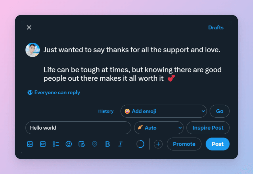 Tweeteasy Twitter Screenshot